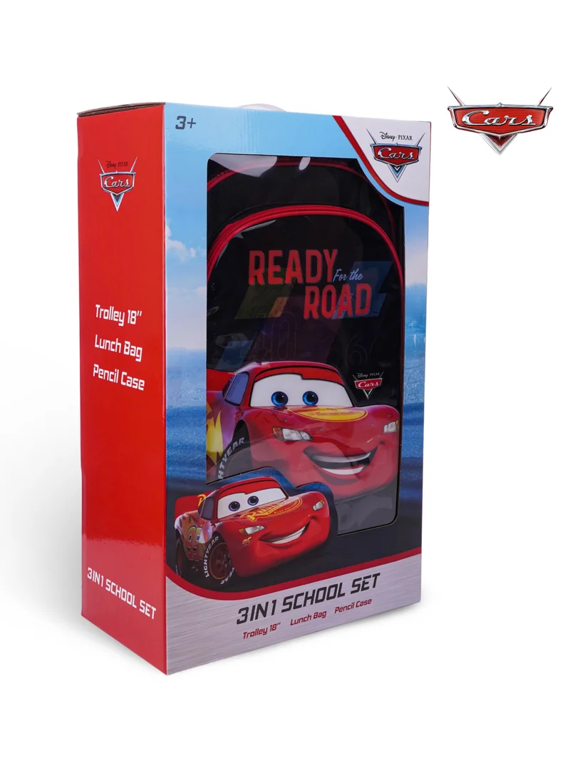 ديزني Disney Cars LMQ 95  3In1 Trolley Box Set 18" I Trolley I Lunch Bag I Pencil Case I Packaging