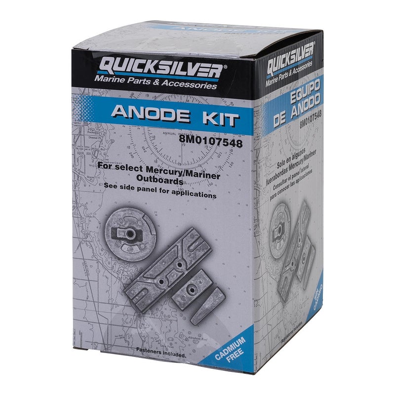Quicksilver 8M0107548 Aluminum Anode Kit for Select Mercury 75150 Hp Outboards - Image 2