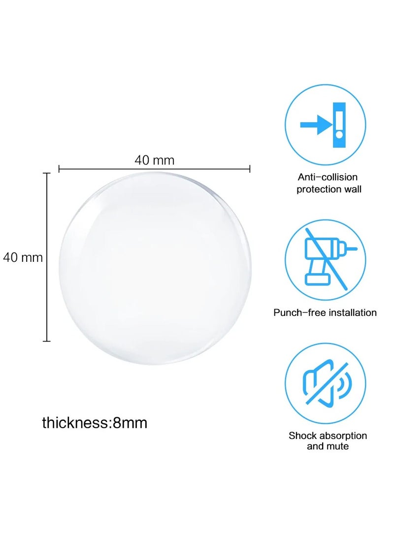 10 PCS  Door Handle Bumper, Door Stopper Wall Protector,Silicone Wall Protector, Door Knob Guard for Protecting Wall, Doorknobs, Refrigerator Door, Cabinets(White) - Image 2