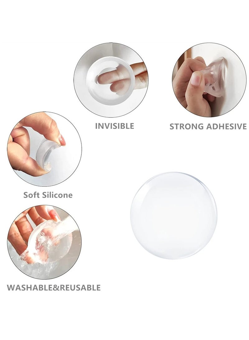 10 PCS  Door Handle Bumper, Door Stopper Wall Protector,Silicone Wall Protector, Door Knob Guard for Protecting Wall, Doorknobs, Refrigerator Door, Cabinets(White) - Image 3