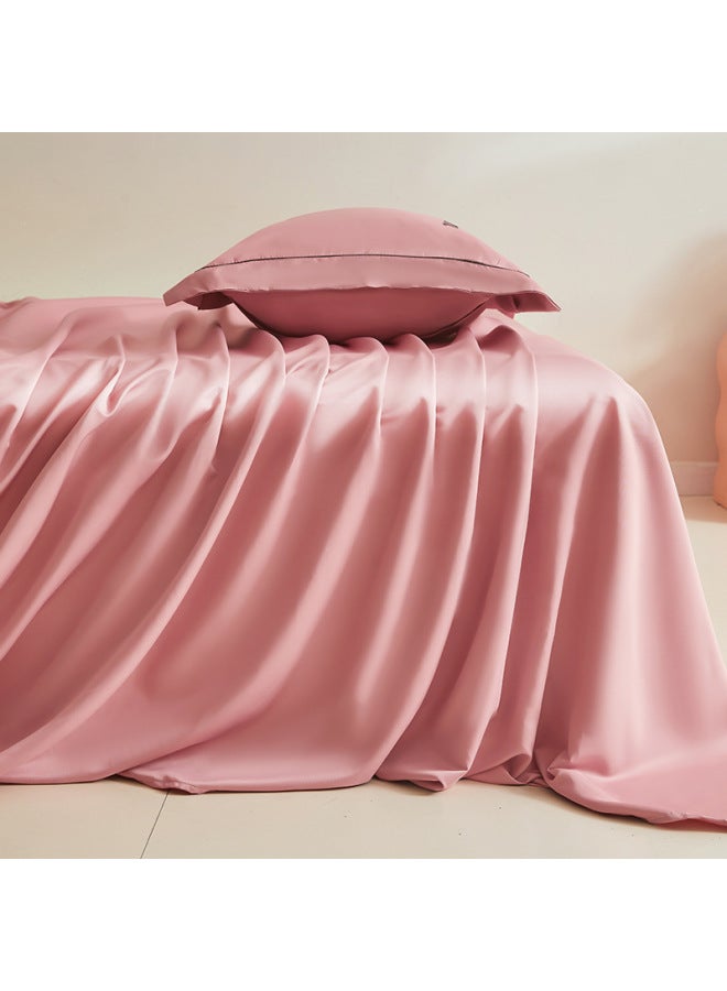 Solid Color Cool Bed Sheetss Single Piece Single Double Ice Quilt Pillowcase Student Dormitory Three-piece Set Summer Non-tencel Silk