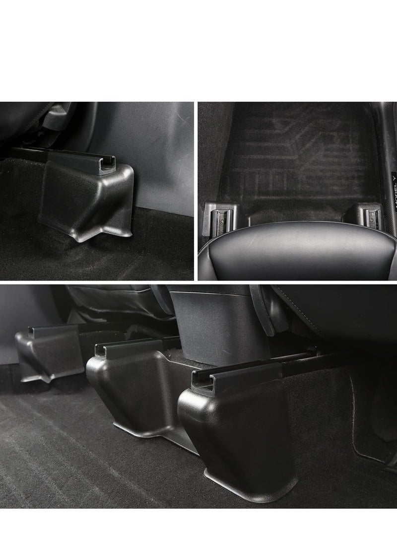 Y&D Fit Tesla Model Y Seat Slide Rail Cover Pad Protector Under Track Anti-Kick Scuff Plates Wrap Kit Accessories(7 Pcs)  - Image 5
