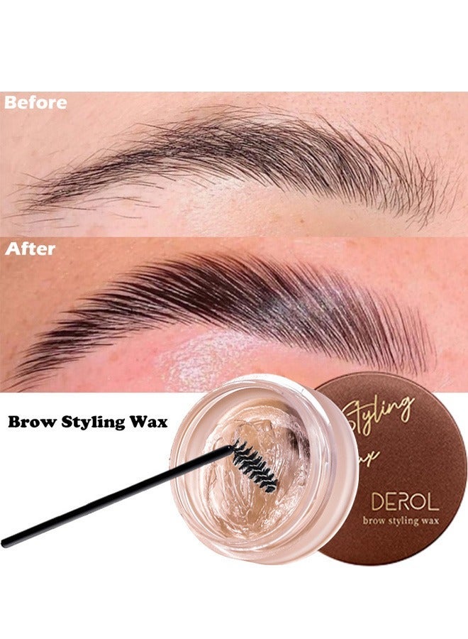 DEROL 1 Pcs Eyebrow Soap Kit, Eyebrow Styling Soap Gel Brows Shaping Cream Waterproof Long Lasting Eyebrows Styling Wax Eyebrow Gel for Natural Brows Shaping Defining - Image 1