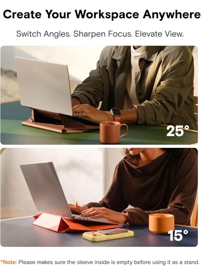 موفت حقيبة حمل كمبيوتر محمول MOFT مع حامل مخفي، مساحة تخزين قابلة للتوسيع، زاويتان قابلتان للتعديل، قطع أنيقة فائقة النحافة 15-16 بوصة - Image 3