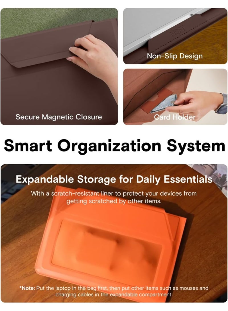 موفت حقيبة حمل كمبيوتر محمول MOFT مع حامل مخفي، مساحة تخزين قابلة للتوسيع، زاويتان قابلتان للتعديل، قطع أنيقة فائقة النحافة 15-16 بوصة - Image 5