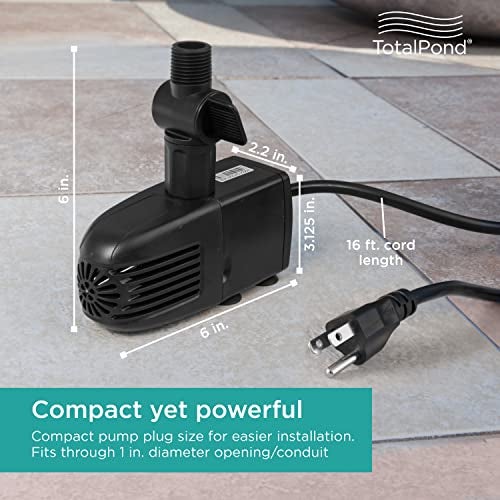 TotalPond 330 GPH Pond Pump, 3/4in. tubing - Image 3