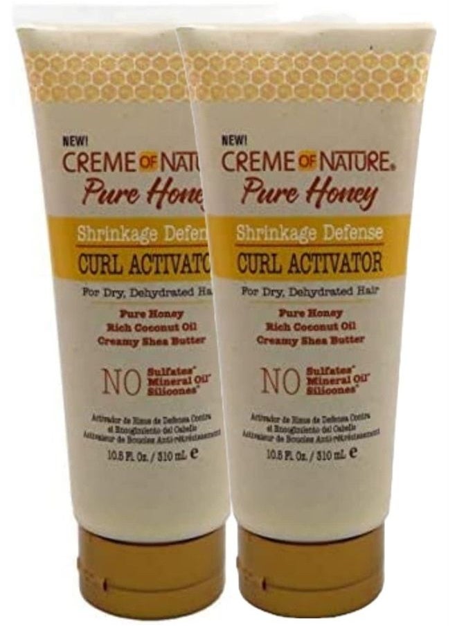 Creme Of Nature Pure Honey Curl Activator 10.5 Ounce Tube (310ml) (2 Pack)