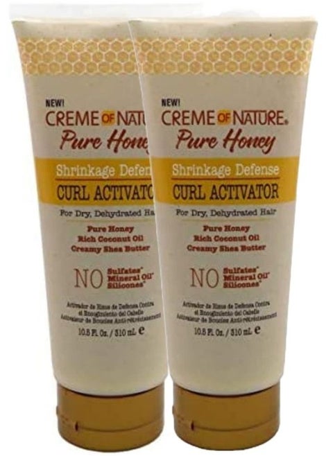 Creme Of Nature Pure Honey Curl Activator 10.5 Ounce Tube (310ml) (2 Pack)