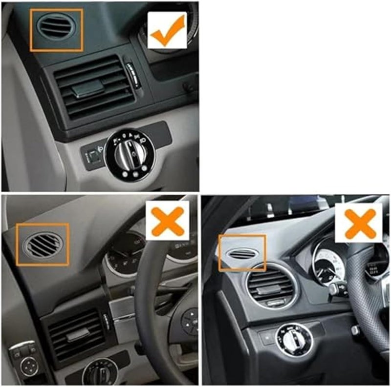 QASULER Round A/C Air Vent Grille Cover for W204 C Class - Image 2