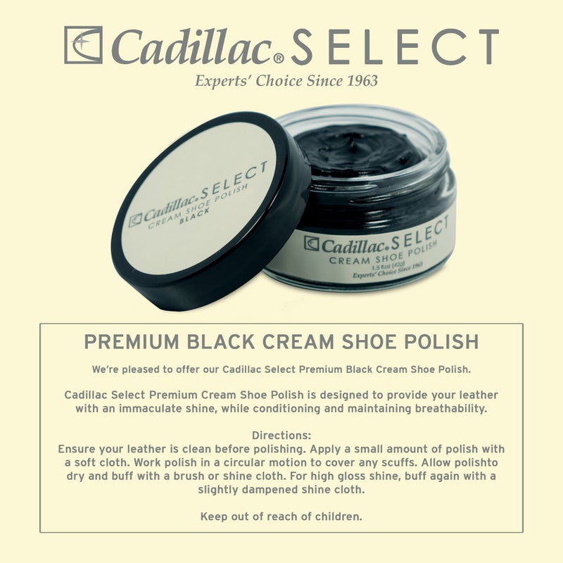Cadillac Select Premium Cream Shoe Polish - Black - Image 2