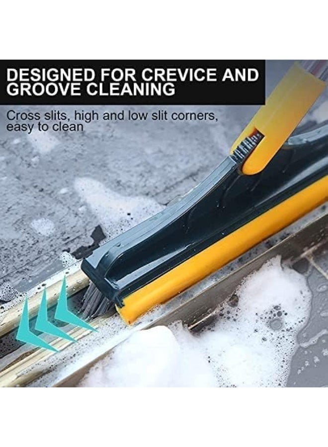 2-in-1 Floor Cleaning Brush with Triangular Design and Mop Pad – Floor Scrubber with Long Stainless Steel Handle – Tile and Bathroom Brush for Reaching Tight Corners - Image 5