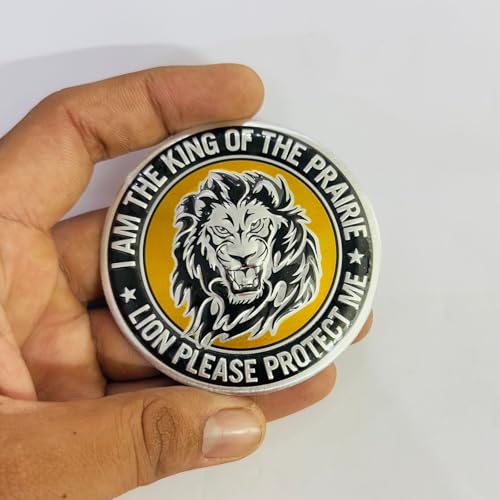 AUTO MT Lion Metal Sticker 7.6cmx7.6cm 3D Aluminum Alloy Car Motorcycle Emblem 3D Logo Emblem 3D Badge Auto Racing Sport Sticker Decal for Cars & Bikes - Image 2