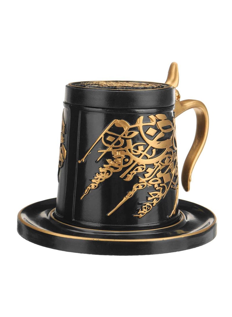 Incense Burner or Oud Burner Ceramic Mug Shaped Mabkhara Black  - Image 1