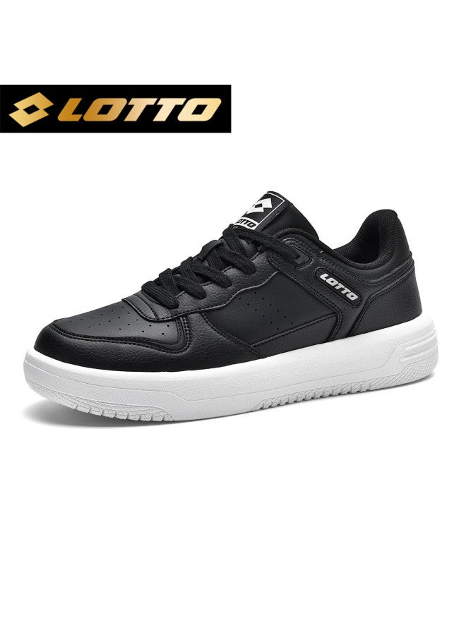 Lotto Men's Low-top Sneakers Spring Autumn Air Force One Casual Sports White Shoes Black 41 - Image 2