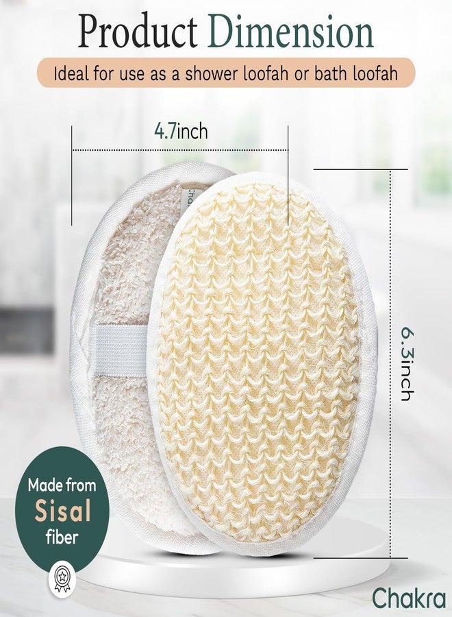 Chakra Sisal Fiber Exfoliating Loofah Pad Scrubber for Face and Body - Deep Cleansing Scrub Sponge, Essential Bath and Shower Accessory - Image 3