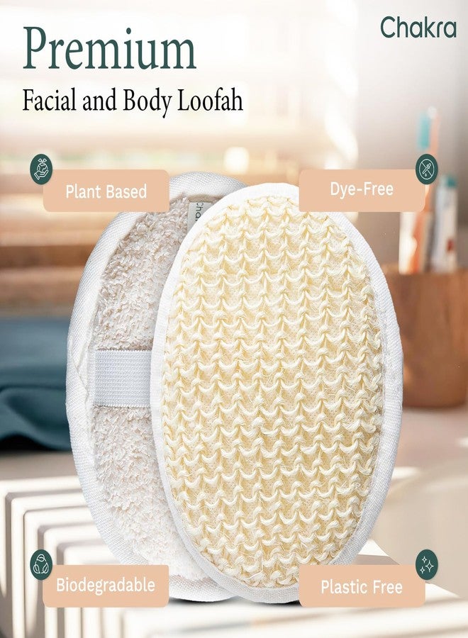 Chakra Sisal Fiber Exfoliating Loofah Pad Scrubber for Face and Body - Deep Cleansing Scrub Sponge, Essential Bath and Shower Accessory - Image 2