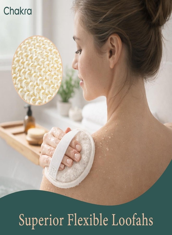 Chakra Sisal Fiber Exfoliating Loofah Pad Scrubber for Face and Body - Deep Cleansing Scrub Sponge, Essential Bath and Shower Accessory - Image 4