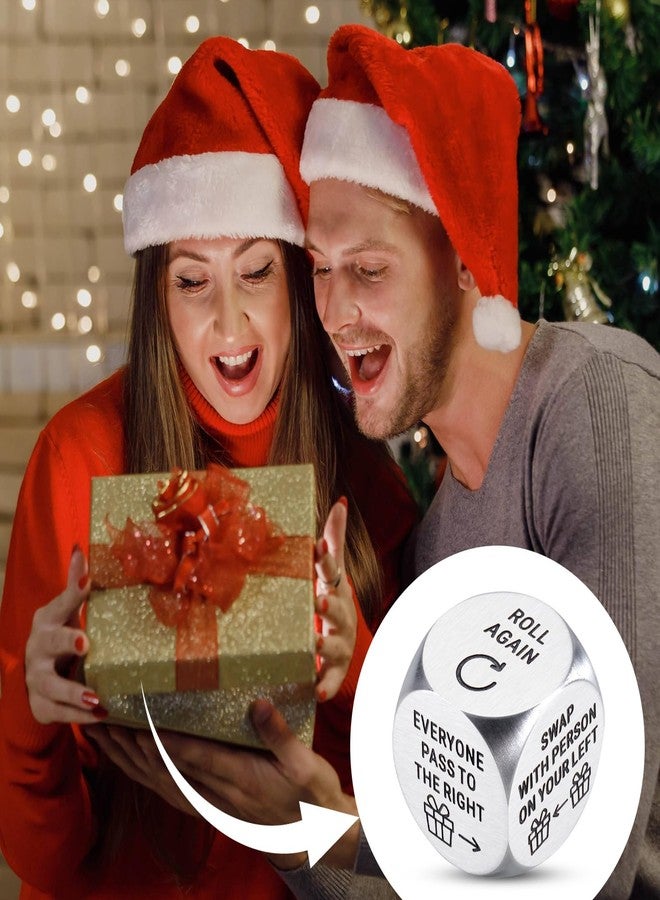 هدايا تبادل النرد لحفلات التخرج، نرد تبادل هدايا سانتا المعدني، نرد عيد الميلاد، هدايا صغيرة مناسبة للرجال والنساء، ألعاب عيد الميلاد لحفلات العائلة، هدايا تبادل الهدايا للكبار - Image 2