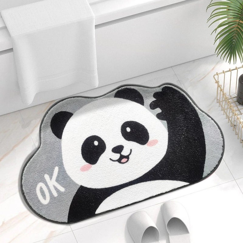 Y&D Irregular Cloud Bath Mat - Soft Cartoon Cute Bathroom Rug for Kids, Funny Foot Toilet Rugs Non Slip for Bathtub - Image 1