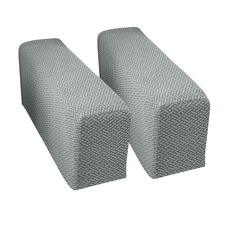 Stlemiko Couch Sofa Arm Chair Covers Set of 2 Polyester Stretch Arm Rest Covers for Sofa Recliner Chair Arm Covers Protectors with Twist Pins (Gray,M) - Image 1