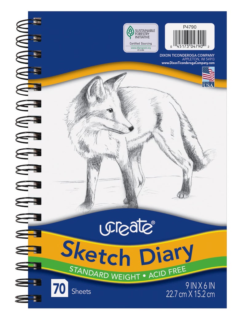 Pacon UCreate Sketch Diary 9 x 6 70 Sheets