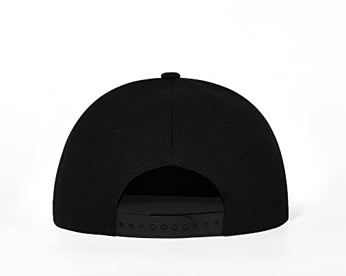Quanhaigou Men's Black Snapback,Big Teeth Adjustable Baseball Hat 3D Embroidery Cartoon Caps - Image 5