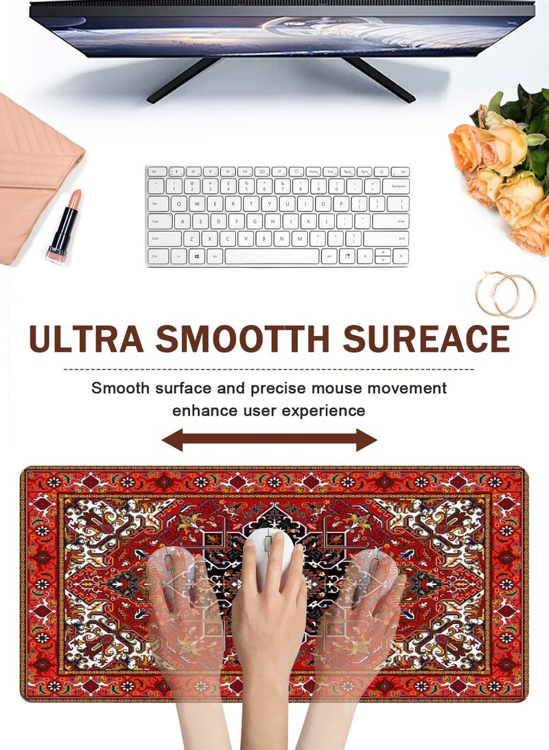 HomarKet Pattern Extended Mouse Pad , 90 x 40 cm, Anti-Slip Rubber Base, Stitched edges, Suitable for Gaming, Desktop, Office use  - Image 2