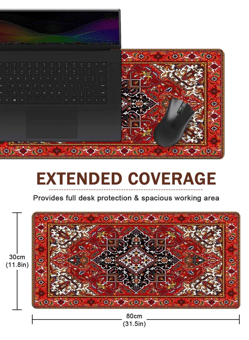 HomarKet Pattern Extended Mouse Pad , 90 x 40 cm, Anti-Slip Rubber Base, Stitched edges, Suitable for Gaming, Desktop, Office use  - Image 3