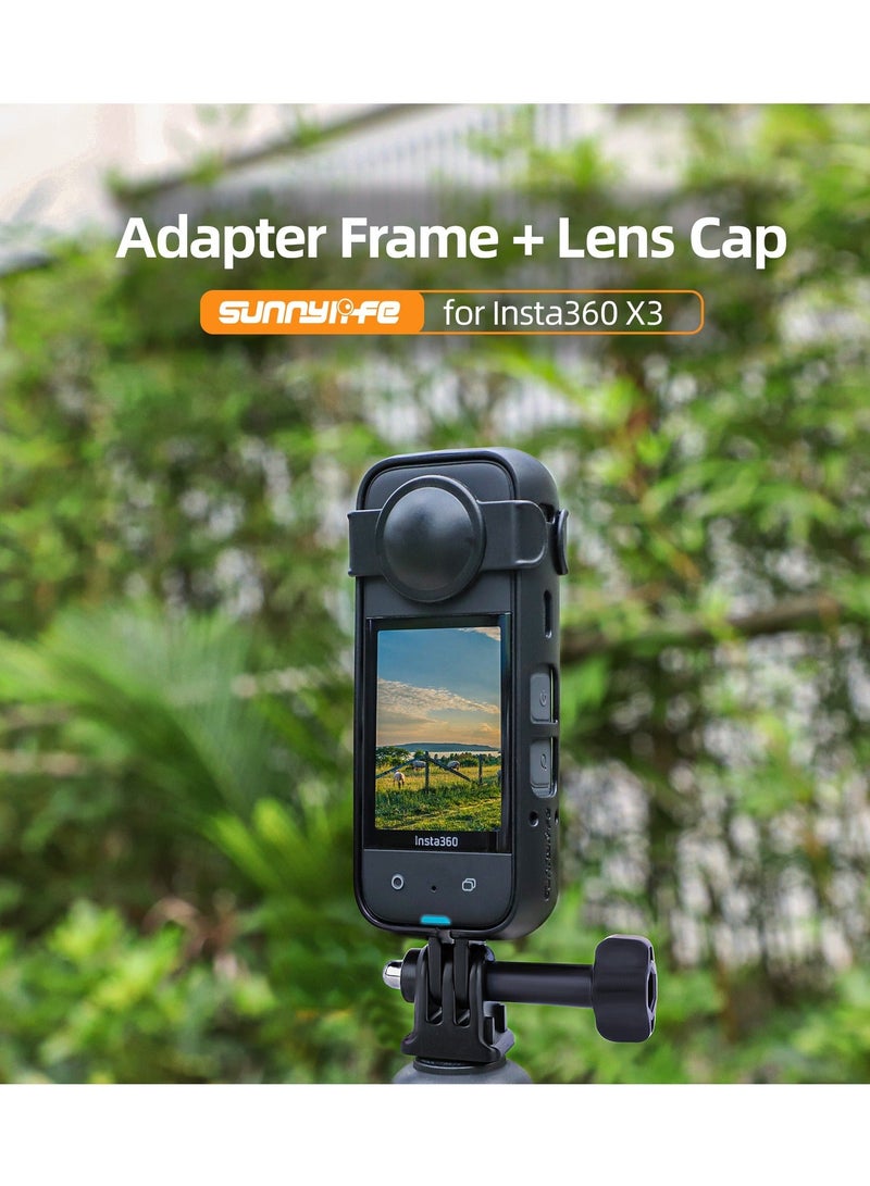 Captaintech Cover for Insta360 X3, Protective Frame Cage Lens Guard Cover, Camera Screen Protector Cover Cap Aluminum Housing Cage Camera Accessories Kit - Image 5