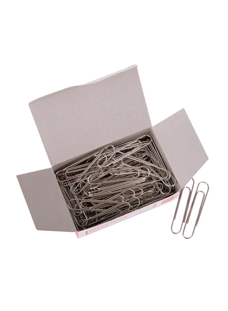 Deli Paper Clips - 50mm, Silver, Nickel Plated, E39713 - Image 2