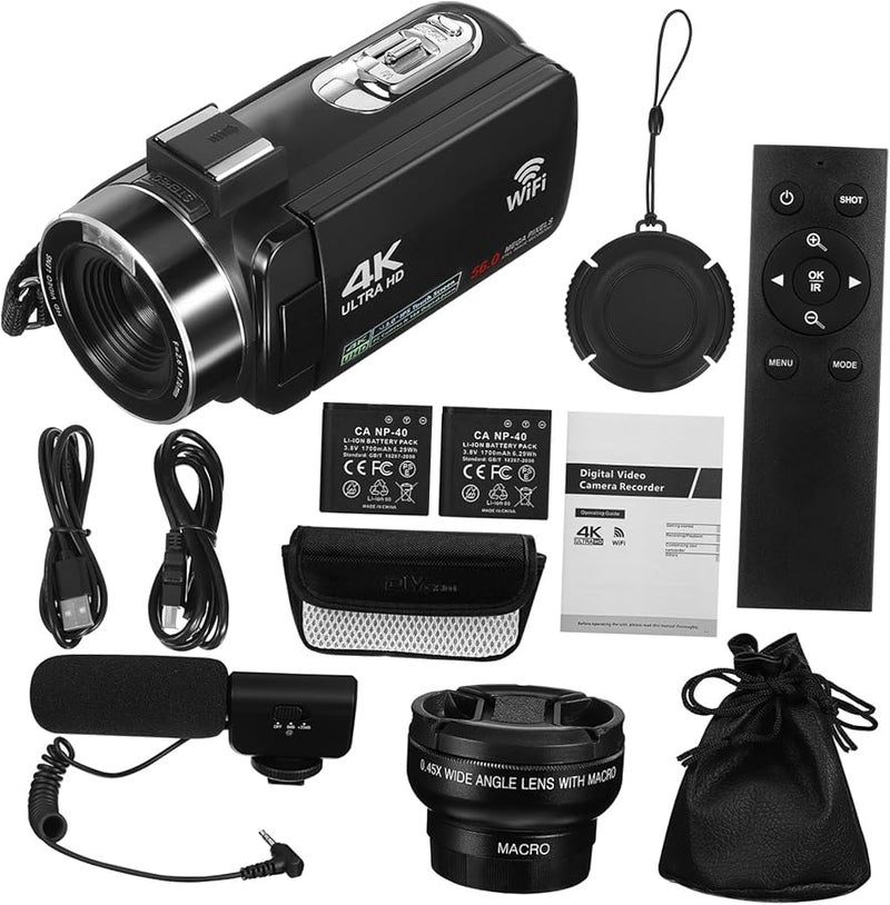 4K Touch Screen Vlogging Camera Portable Digital Camcorder for YouTube Creators - Image 1