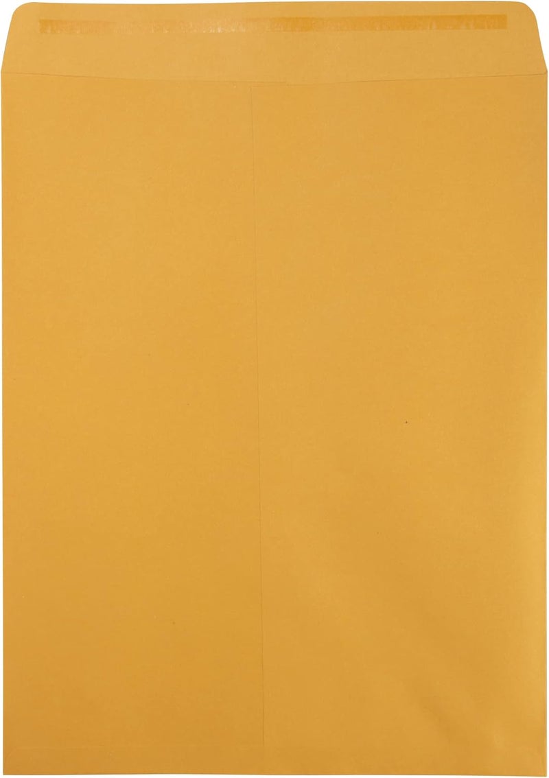 JAM Paper 12 x 15 1/2 Open End Catalog Recycled Envelopes with Peel and Seal Closure - Brown Kraft - 50/Pack - Image 3