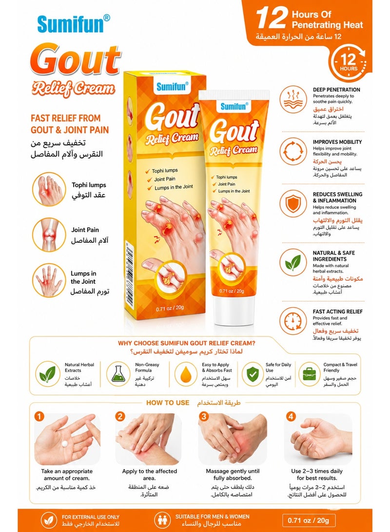 Sumifun Gout Relief Cream 20g - Image 2