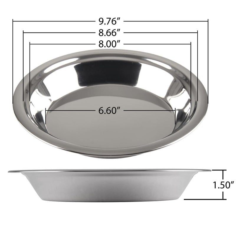 Lindy's - 5M871 Lindy's Stainless Steel 9 inch pie pan, Silver - Image 2