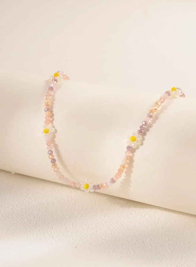 Take Two  Flower Glass Beaded Necklace for Women | Best Price UAE