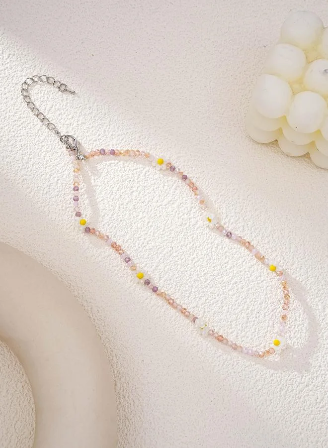 Take Two  Flower Glass Beaded Necklace for Women | Best Price UAE