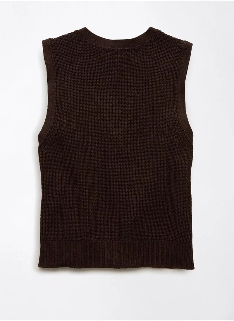 امريكان ايجل Casual Button-Up Vest Sweater