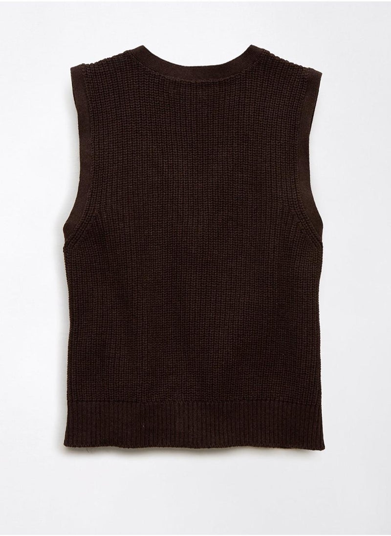 American Eagle Casual Button-Up Vest Sweater  - Image 5