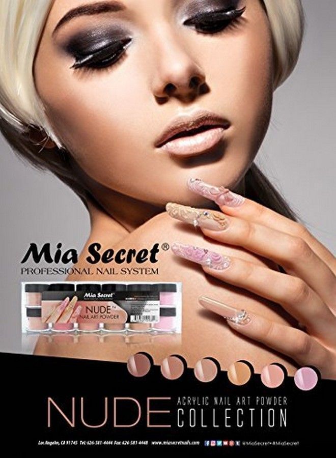 MIA SECRET 6pcs Mia Secret Nude Collection Acrylic Nail Art Powder  - Image 5