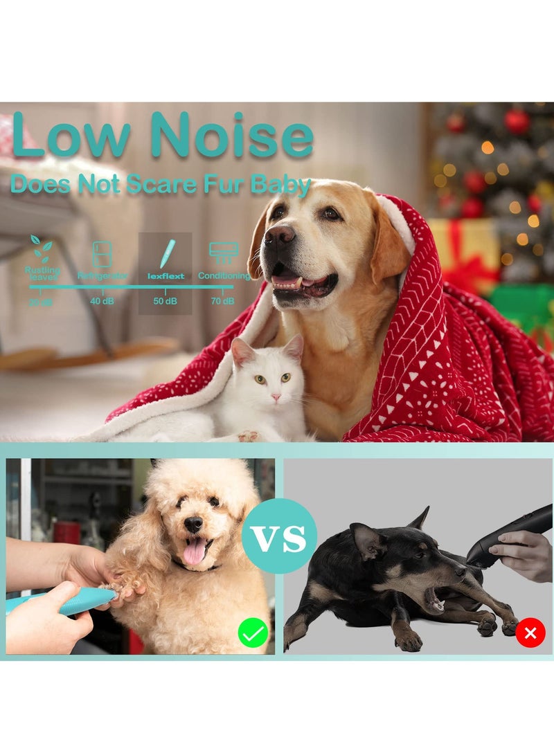 SYOSI Dog Clippers Grooming Kit Dog Hair Clippe, Dog Grooming Clippers Dog Paw Trimmer, Small Pet Hair Trimmers for Dog Paws Eyes Ears Hair Around the Face (Blue) - Image 5