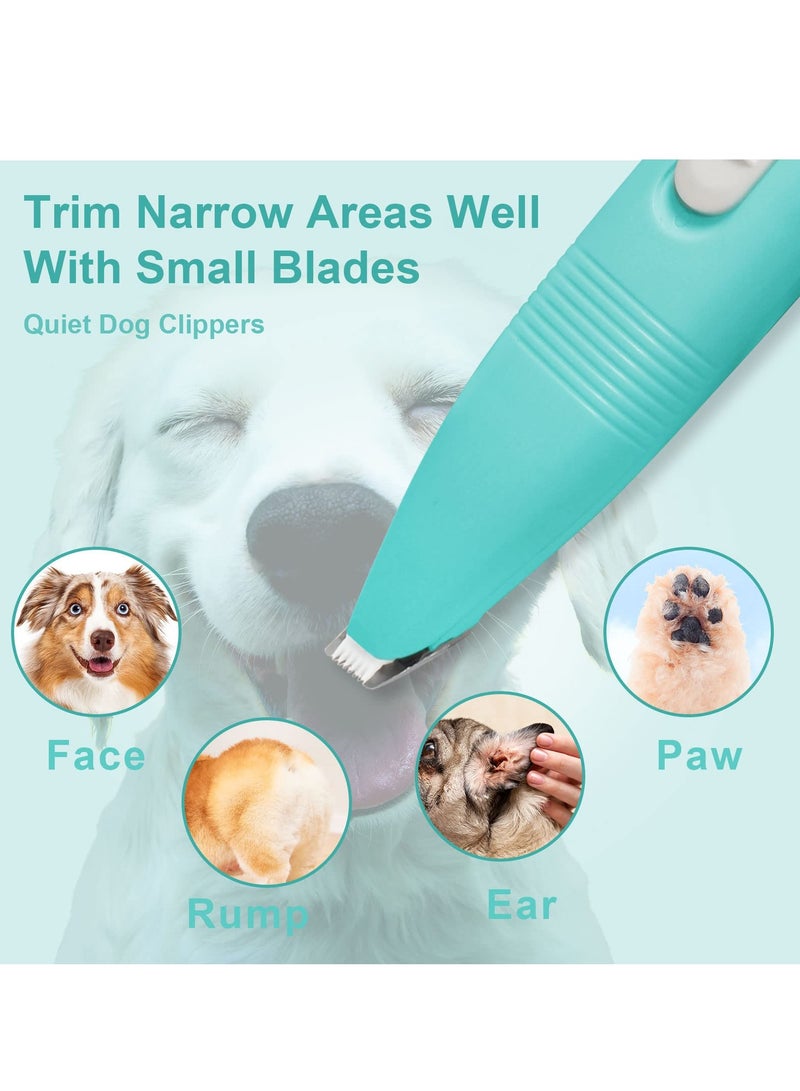 SYOSI Dog Clippers Grooming Kit Dog Hair Clippe, Dog Grooming Clippers Dog Paw Trimmer, Small Pet Hair Trimmers for Dog Paws Eyes Ears Hair Around the Face (Blue) - Image 3