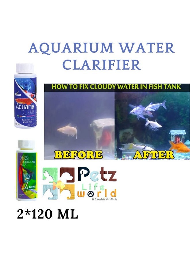VAYINATO Aquatic Remedies Aquarium Fish Tank Water Clarifier | Quickly Removes Cloudiness | Makes Crystal Clear Fish Tanks (Aqua Clear 120Ml+Ucf 120 Ml Combopack 2 * 120-240Ml)  - Image 2
