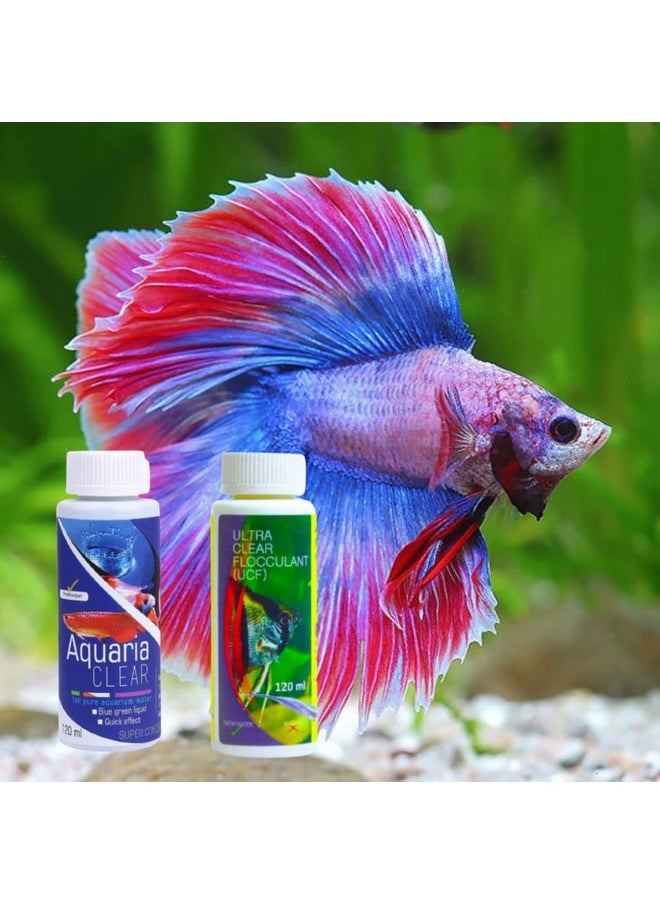 VAYINATO Aquatic Remedies Aquarium Fish Tank Water Clarifier | Quickly Removes Cloudiness | Makes Crystal Clear Fish Tanks (Aqua Clear 120Ml+Ucf 120 Ml Combopack 2 * 120-240Ml)  - Image 3