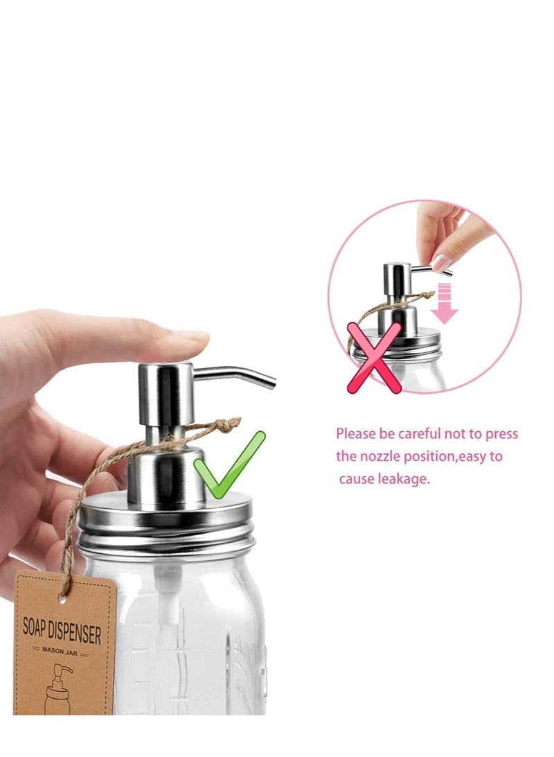 TRASSLE Mason Jar Bathroom Accessories Set(4 Pcs) -Lotion Soap Dispenser & 2 Cotton Swab Holder &Toothbrush Holder-Rustic Farmhouse Decor,Countertop Vanity Organize，Bathroom Home Decor  - Image 4