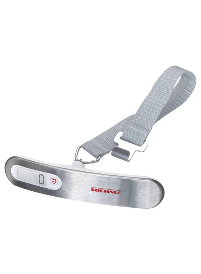 SOEHNLE Portable Handheld Digital Travel Luggage Scale Silver and Grey 50kg 66172 - Image 1