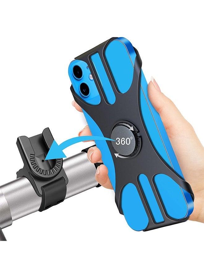 Detachable Bike Phone Holder, Universal Bicycle Motorcycle Cell Phone Mount, 360° Rotatable Adjustable Bike Phone Mount Compatible for 4" to 6.7" Smartphones - Image 1