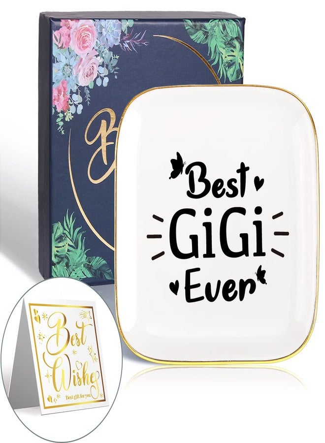 Littlefa Gigi Jewelry Dish Ring Tray Plate,Best Gigi Ever Gifts for Grandma,Unique Gigi Birthday Christmas Meaningful Gifts for Grandma from Grandchild - Image 1