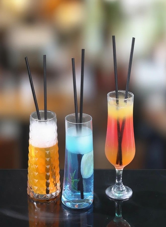 YAOSHENG Disposable beverage straw[200 Count] 10.24 Inch Coffee & Cocktail Stirrers/Straws Disposable Plastic Sip Stir Swizzle Sticks (200, black) - Image 4