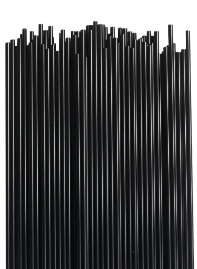 YAOSHENG Disposable beverage straw[200 Count] 10.24 Inch Coffee & Cocktail Stirrers/Straws Disposable Plastic Sip Stir Swizzle Sticks (200, black) - Image 1