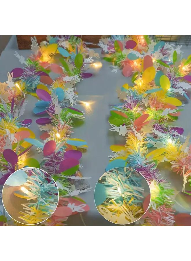 Easter Ribbon Lights 200cm 20 Lights With Rabbits And Eggs Battery Powered - Image 5